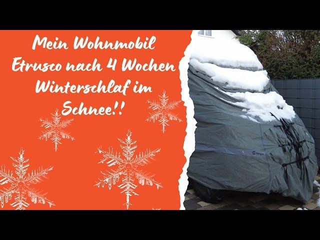 Wohnmobil im Winterschlaf und die Wohnmobil Schutzhülle von Berger.