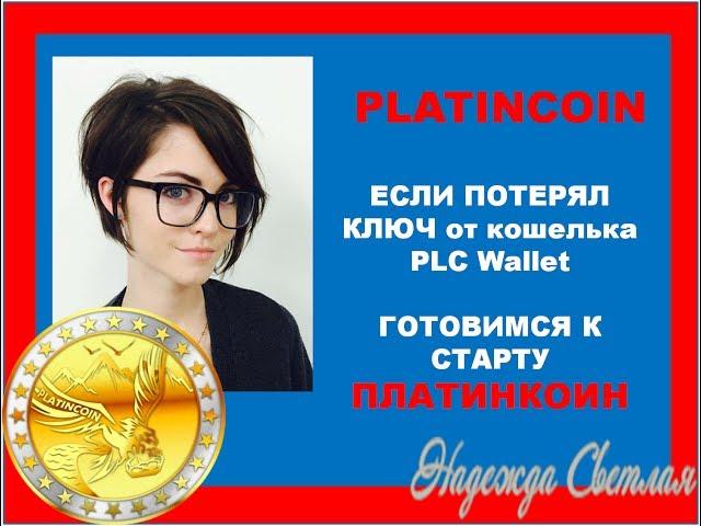 PlatinCoin ПЛАТИНКОИН Если Потерял Ключ PLC Wallet  Как Работать с Кошельком PLC GROUP START