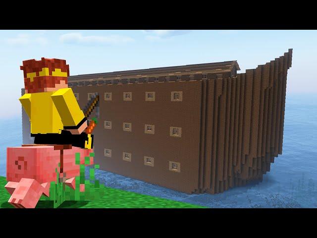 Criei a ARCA de NOÉ GIGANTE no minecraft survival!