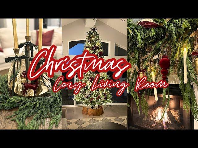 CHRISTMAS DECORATE WITH ME 2024 / CHRISTMAS LIVING ROOM DECOR / CHRISTMAS DECORATIONS 2024