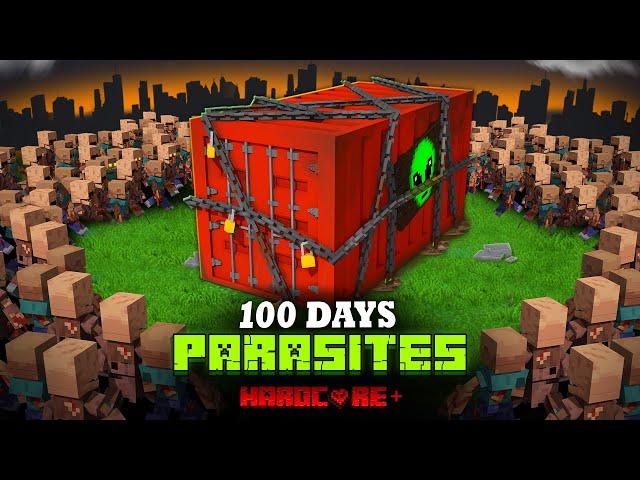 100 DAYS INSIDE A SECRET CONTAINER IN THE PARASITE APOCALYPSE IN MINECRAFT!