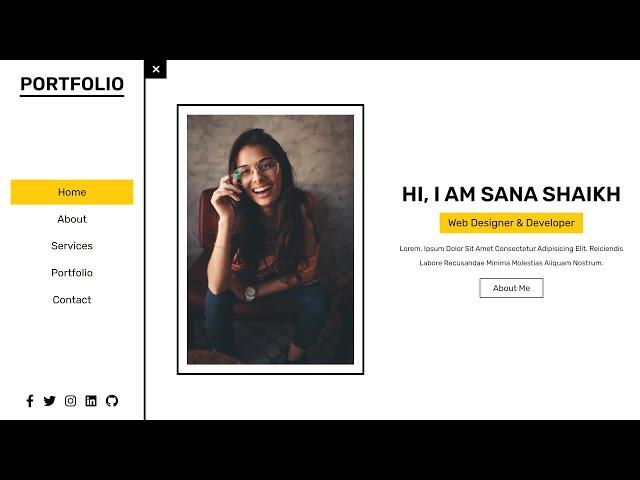 Complete Responsive Personal Portfolio Website Design Using HTML - CSS - JavaScript - PHP - MySQL