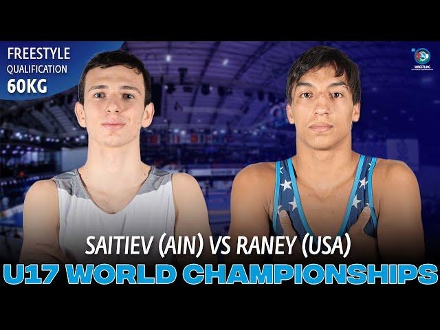 Jordyn RANEY (USA) vs. Adlan SAITIEV (AIN) | U17 WORLD CHAMPIONSHIPS 2024 | Qualification | FS 60Kg