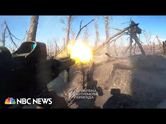 Dramatic battle video shows Ukrainian raid on Russian trenches near Bakhmut