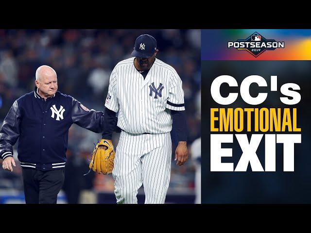 Yankees' CC Sabathia makes emotional exit from ALCS Game 4