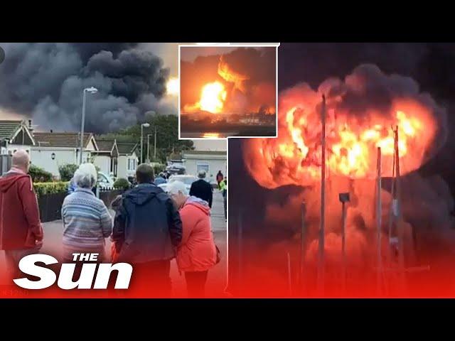 Big mushroom explosion causes huge blaze near Rochester, Kent