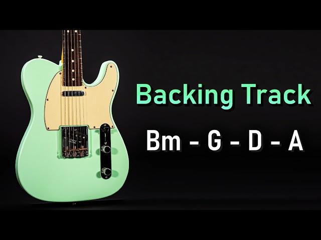 Rock Pop BACKING TRACK B Minor | Bm G D A | 70 BPM | Guitar Backing Track