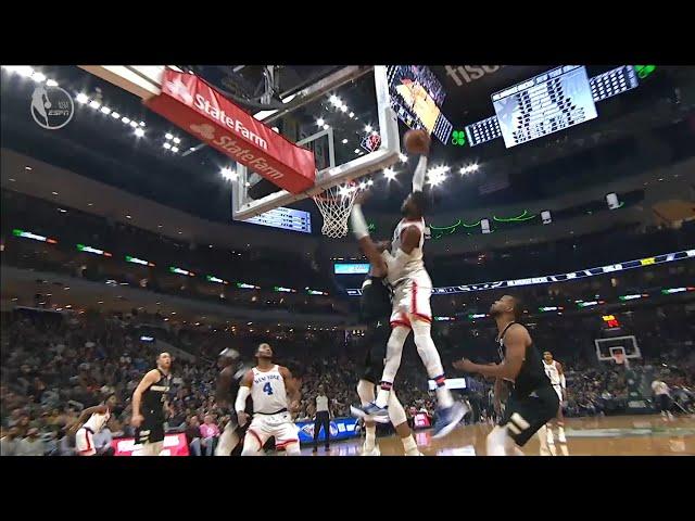 Nerlens Noel just threw a nasty dunk on Giannis 