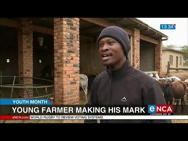 Young farmer making his mark