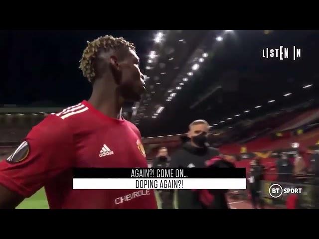 Referee calls Paul Pogba to do the doping test after the game vs Roma 