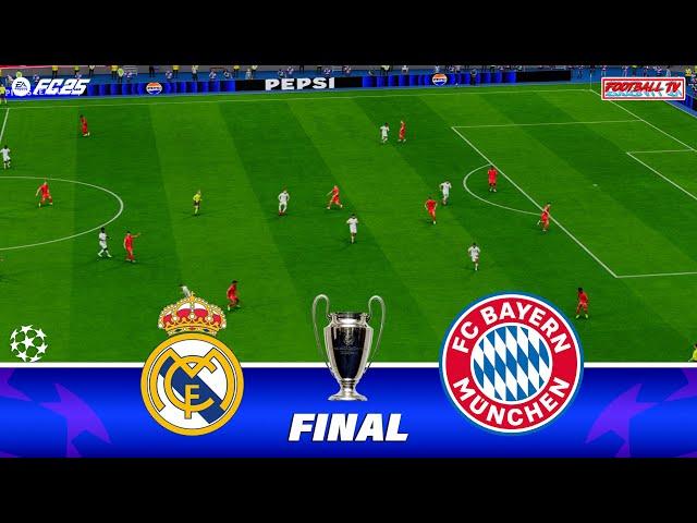 Real Madrid vs Bayern Munich - Champions League 2025 Final | Ft. Mbappe Vinicius Kane | FC 25 Game