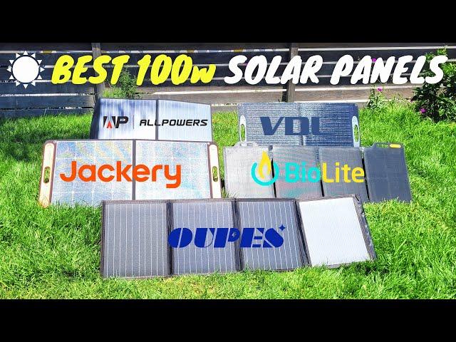 100w Portable Solar Panels for Camping Tested! (Jackery vs AllPowers vs VDL vs BioLite vs Oupes)