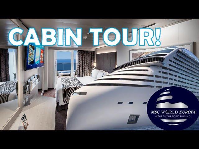 Balcony Cabin Tour on the MSC World Europa | A Tour of MSC World Europa on a Mediterranean Cruise!