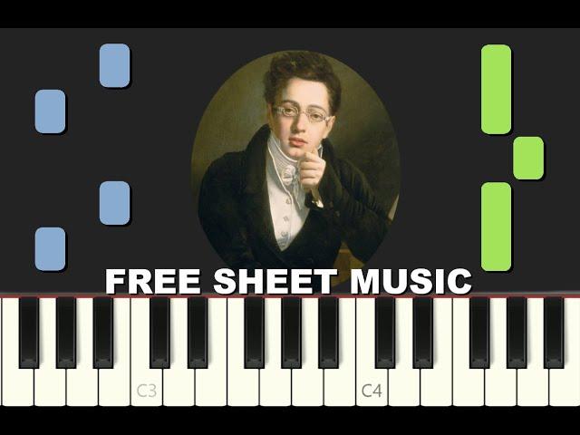 SERENADE / STANDCHEN by Schubert, Piano Tutorial with free Sheet Music (pdf)