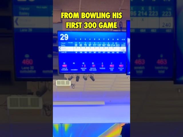 He just bowled his first 300 game #short #sports