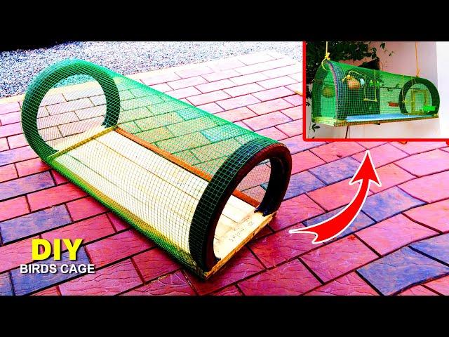 Making Beautiful Hanging Birds Cage Using Bike Tyre | How To Make Birds Cage