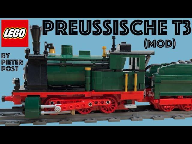 Lego MOD Preußische T3 Dampflok mit Tender - Bricked4You