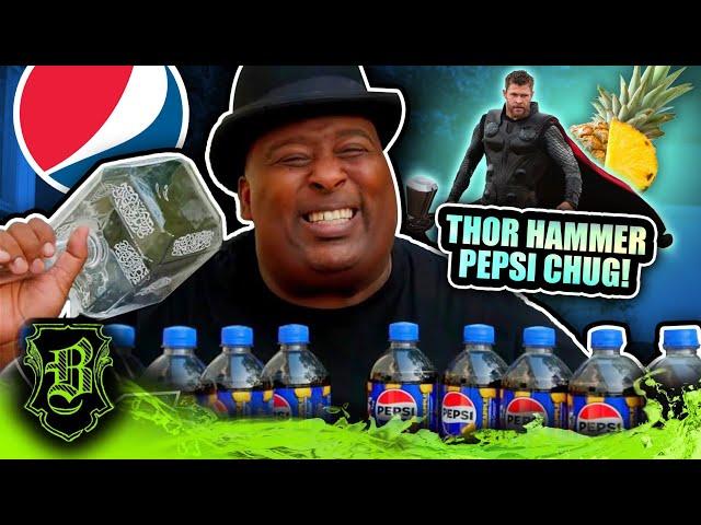 Ultimate Pepsi Pineapple Chug From Thor's Hammer!