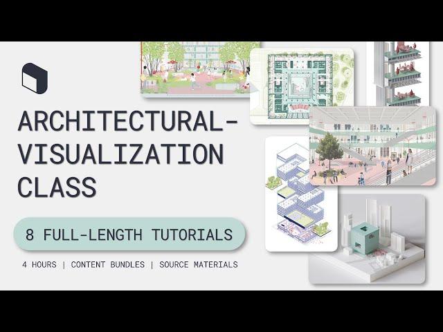 Architectural Visualization Tutorial Series for Beginners | Illustrator SketchUp Photoshop Blender