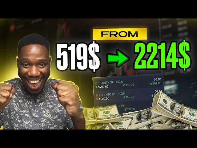 FROM 519$ → 2214$  100% BINARY OPTIONS STRATEGY. pocket option trading