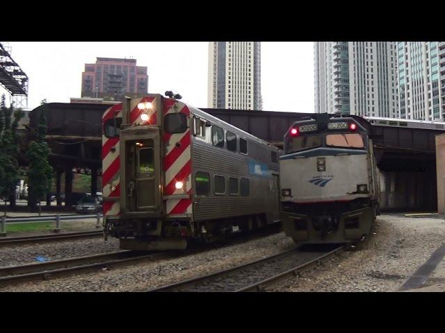 Incredible Metra evening rush hour action at Canal Street!