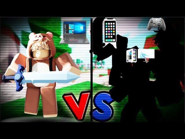 I 1v1ed EVERY Device In Roblox Bedwars..