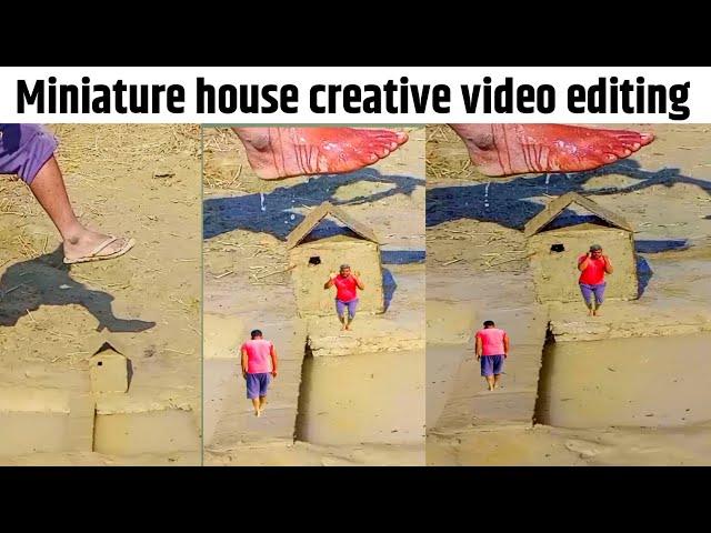 Miniature house and Water jumping Creative videography idea|sabse bada maker|kinemaster tutorial