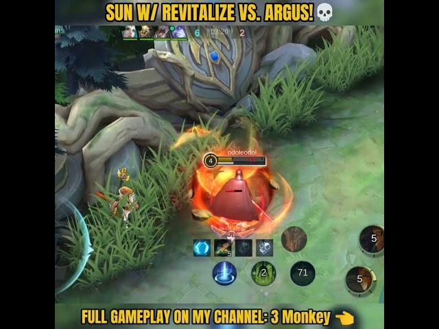 SUN WITH REVITALIZE VS. ARGUS! -MLBB #mlbbshorts #mlbbhighlights #mlbbcreatorcamp #mlbb #shorts