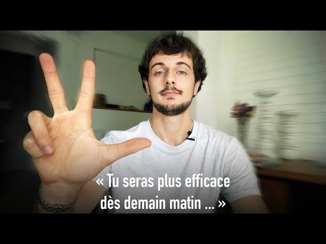 PRODUCTIVITÉ : 3 HABITUDES PEU CONNUES