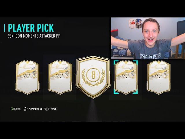 93+ ICON MOMENTS ATTACKER PLAYER PICK!!! (8 tokens) | FIFA 21 ICON SWAPS 4