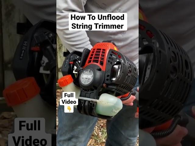 Quickly Unflood A String Trimmer Using No Tools! Flooded engine Won't start, Try This #shorts