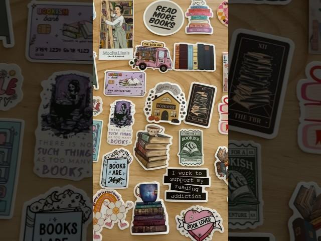 Putting stickers on my book journal // Dear Melanie