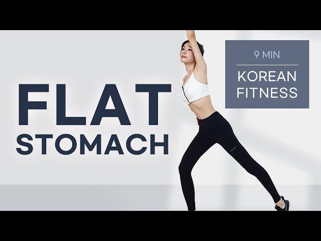 9 MIN STANDING FULL BODY WORKOUT (No Jumping ) FAT LOSS( BELLY, AB & WAIST) K-Fitness_Shirlyn Kim