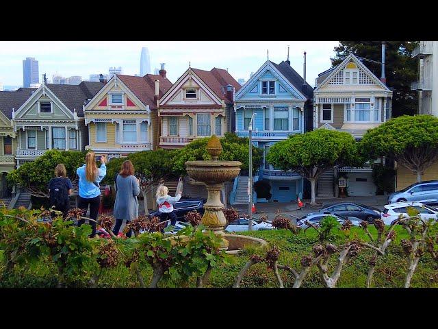 [4K] SAN FRANCISCO, CALIFORNIA: Walking The Painted Ladies at Alamo Square (October 13, 2023)