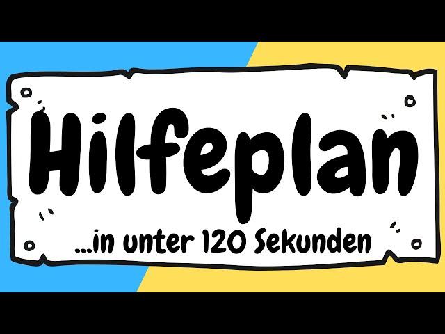 Hilfeplan (und Hilfeplanverfahren) in der Kinder- und Jugendhilfe in unter 120 Sekunden erklärt