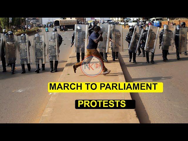 LIVE NOW: MARCH TO PARLIAMENT PROTESTSS IN KAMPALA