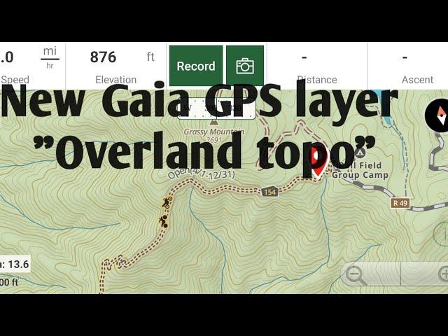 Gaia GPS Overland Topo layer review