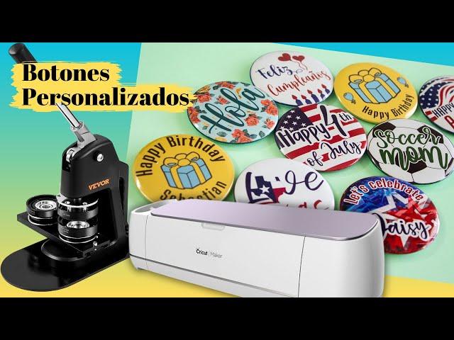 Como Hacer Botones Personalizados con Cricut y Maquina Vevor | DIY Pines Botones Publicitarios