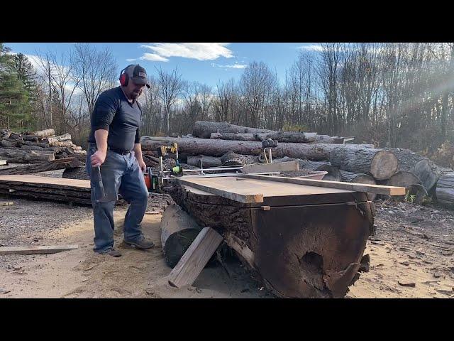 Alaskan mill with large walnut Stihl 088