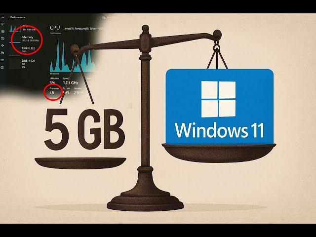 Самая лёгкая Windows 11! (всего 5 ГБ) Установка на старый ноутбук