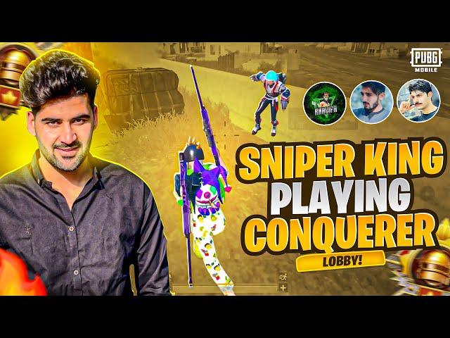 Sniper king playing conquerer lobby  using double awm | PUBG mobile / rock Op.