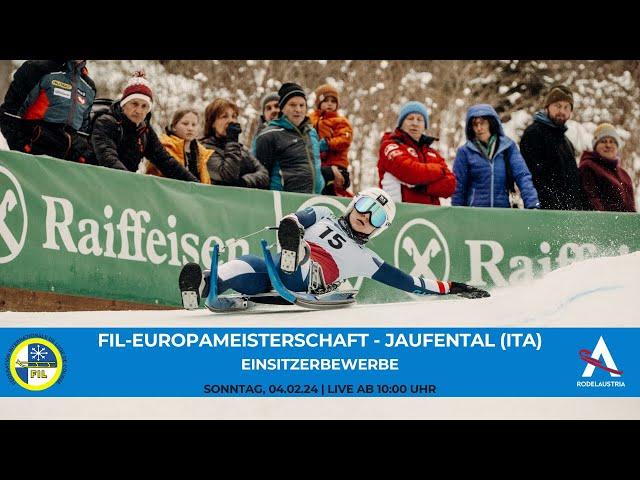 FIL Rodel Europameisterschaft auf Naturbahn in Jaufental 2024 | Einsitzerbewerbe #winterspecial