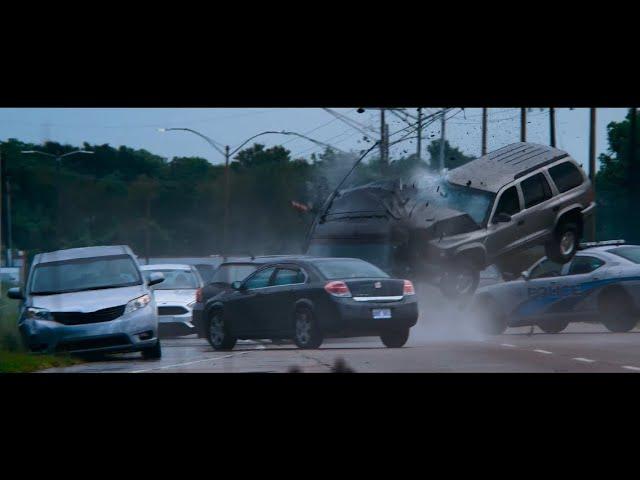 Unhinged - Car Chase / Highway Crash Scene (1080p)