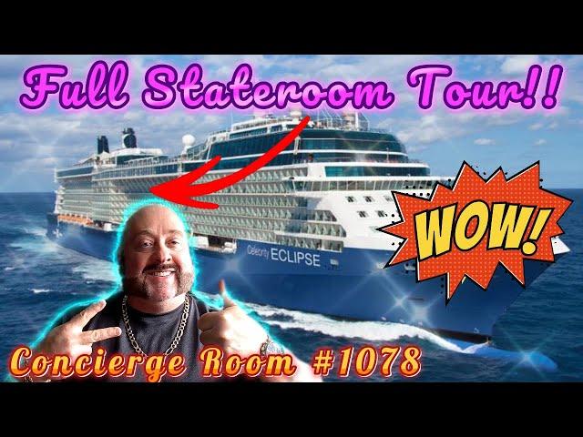 Celebrity Eclipse Concierge Class Stateroom Tour and Review! Room 1078. Taken July 2022!!