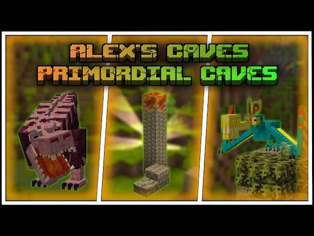 DINOSAURS IN CAVES!! - Alex's Caves Primordial Caves Showcase (1.20.1)