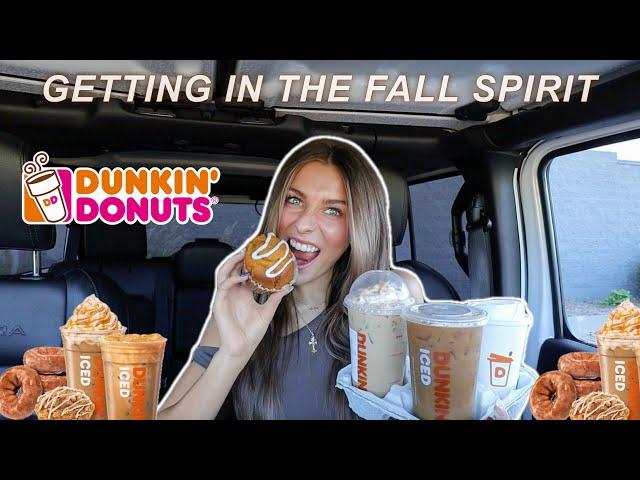 Trying Dunkin's FALL Menu!! + Trendy Clothing Haul