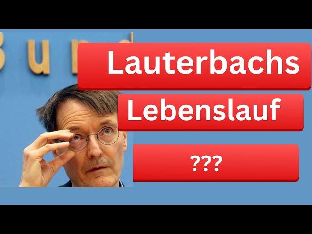 Lauterbachs Lebenslauf und Auftragsvergabe werfen Fragen auf