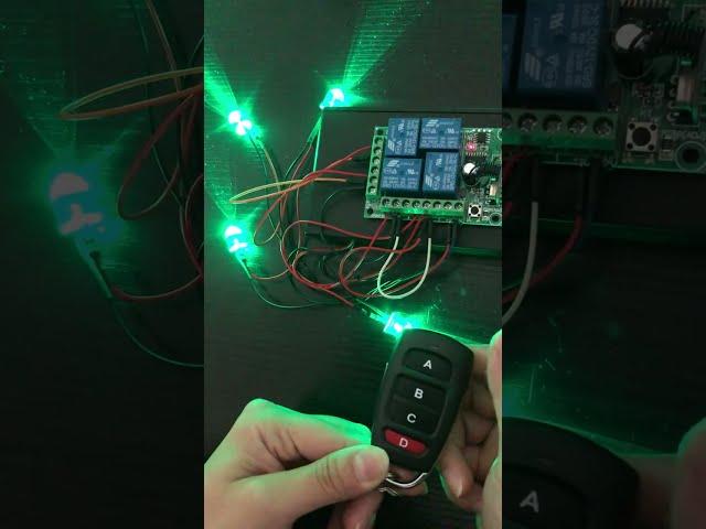 How to use QIACHIP DC 12V relay remote control switch Toggle Mode(one button to switch on and off)