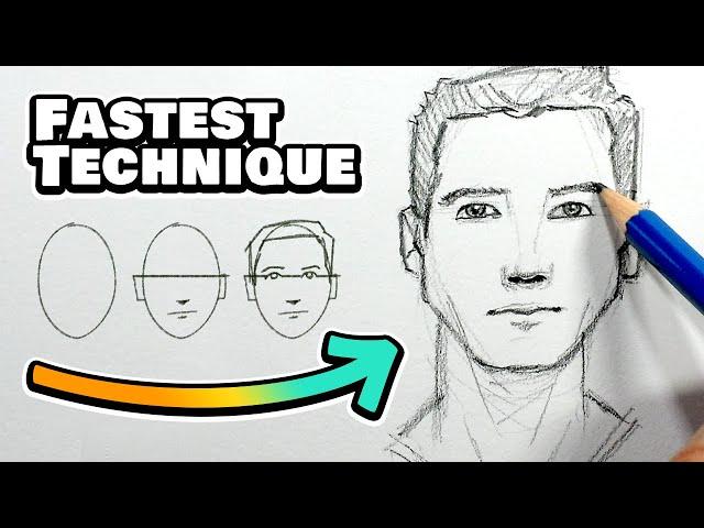 How to Draw Faces FAST (EASY Step-by-Step Tutorial)