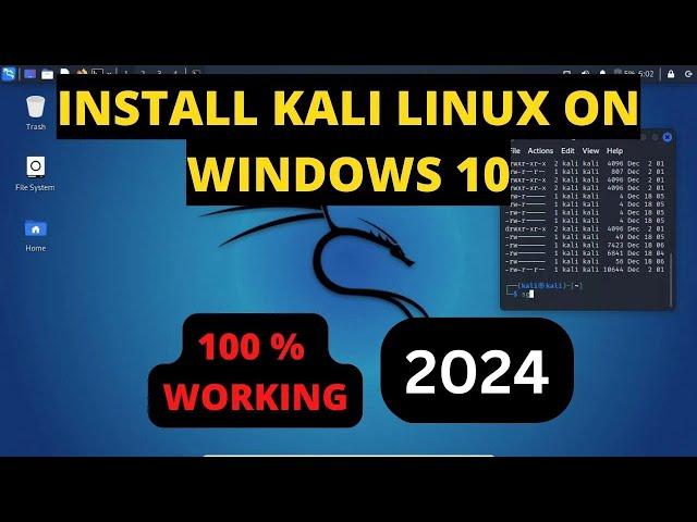 How To Install Kali Linux On Windows 10 | Kali Linux 2024